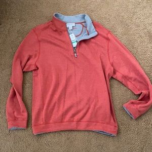 Red reversible Tommy Bahama 1/4 zip